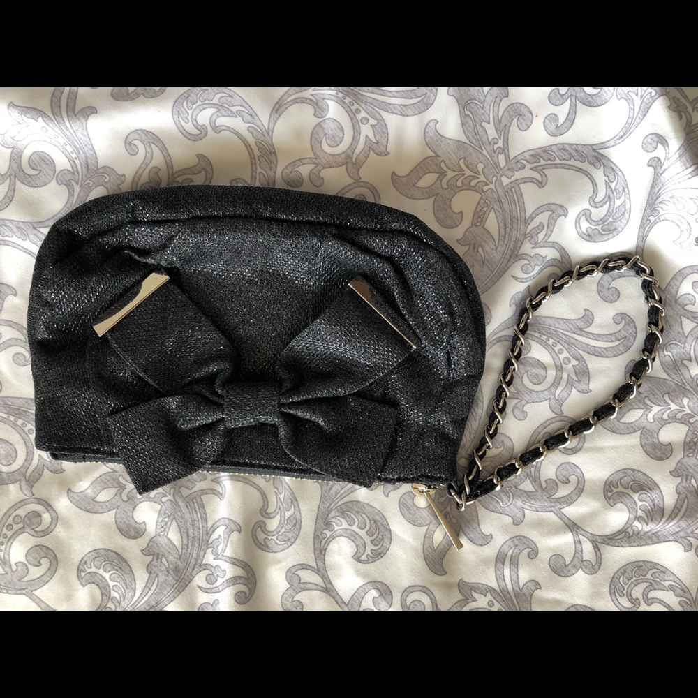 Express black glitter wristlet